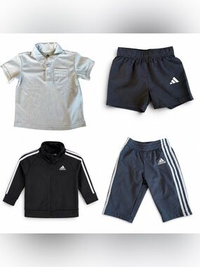 Adidas Baby Bundle 6M–12M | Track Jacket, Polo, Shorts & Pants - 4pcs